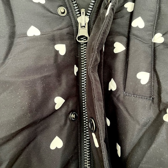 NWT OPENING CEREMONY Reversible Heart Print Puffer - Picture 7 of 14